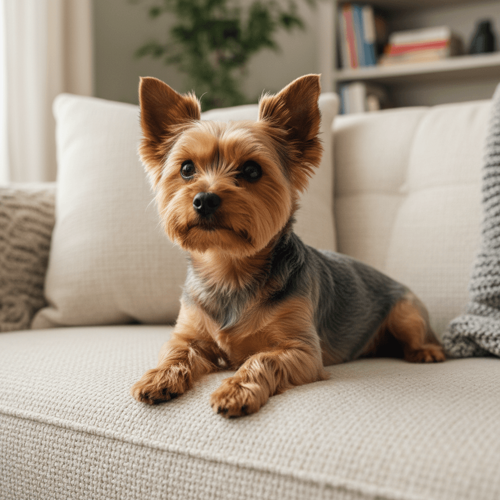 Sophie the mother Teacup Poodle with apricot coat
